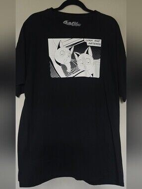 Sailor Moon- Luna & Artemis Black Graphic Tee